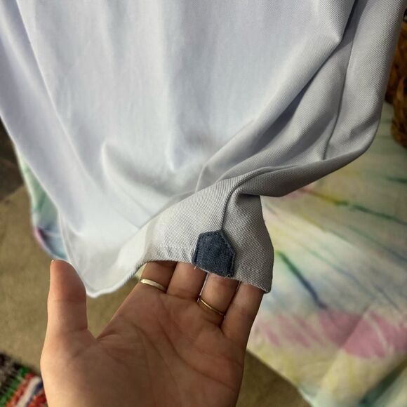 Michael Kors Men's Light Blue Short Sleeve Button Down - Picture 4 of 8